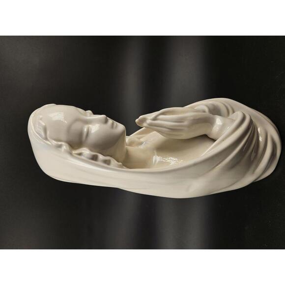 Vintage 1995 Ceramic Madonna Praying Figurine Mid Century Modern 10In Tall - Picture 13 of 13